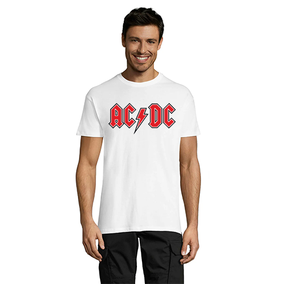 AC DC Red pánske tričko biele 3XL