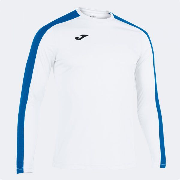 ACADEMY T-SHIRT WHITE-ROYAL L/S 4XS-3XS