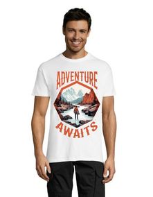 Adventure Awaits pánske tričko biele XL