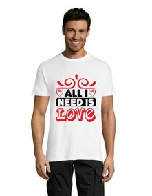 All I Need Is Love pánske tričko biele XS