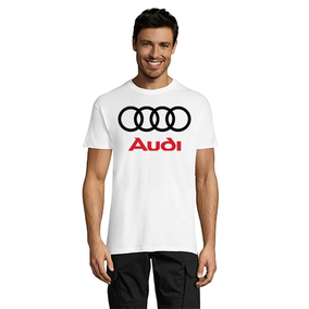 Audi Black and Red pánske tričko biele 5XS
