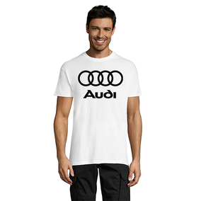 Audi Black pánske tričko biele 3XL