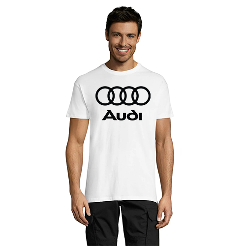 Audi Black pánske tričko biele S