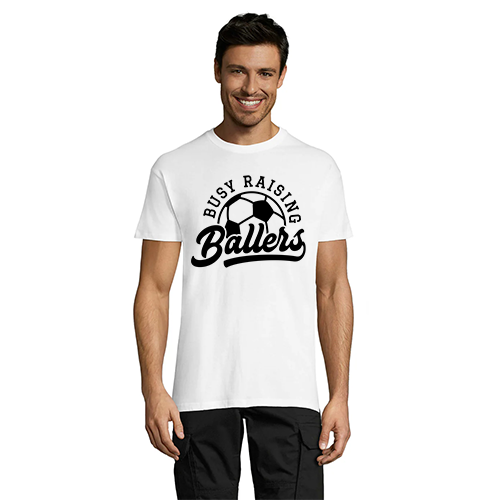 Busy Raising Ballers pánske tričko biele 3XL