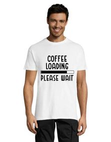 Coffee loading, Please wait pánske tričko biele L