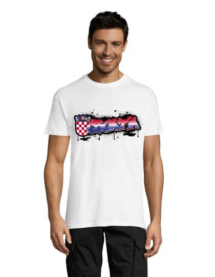 Croatia graffity men's shirt white 3XS