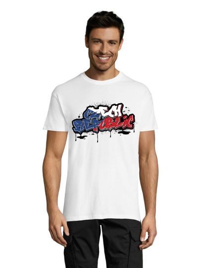 Czech Republic graffity men's shirt white 2XS