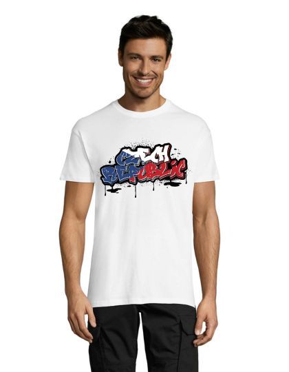 "Czech Republic" graffity men's shirt white L