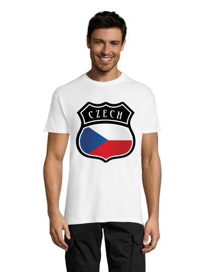 Emblem Czech republic men's shirt white 2XS