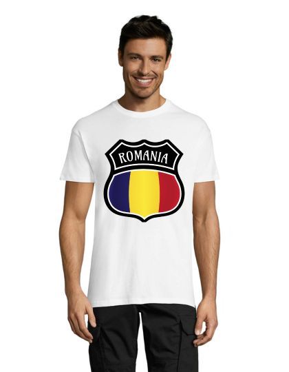 Emblem Romania men's shirt white 2XS