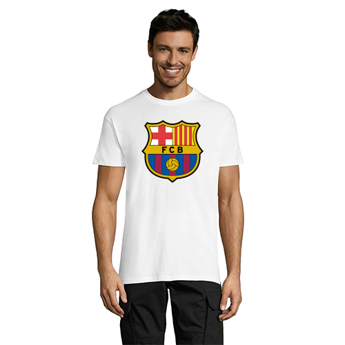 FC Barcelona pánske tričko biele S