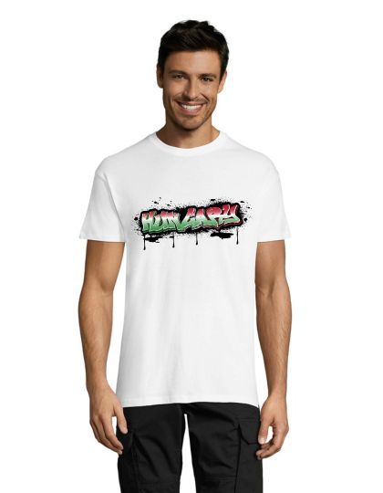 Hungary graffity men's shirt white 2XS