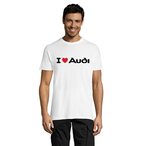 I Love Audi pánske tričko biele M