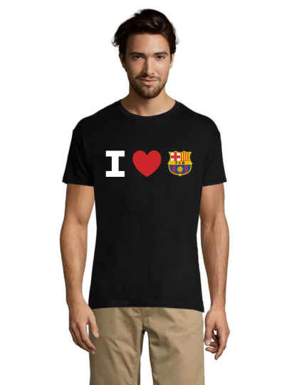 I Love FC Barcelona pánske tričko čierne 3XS