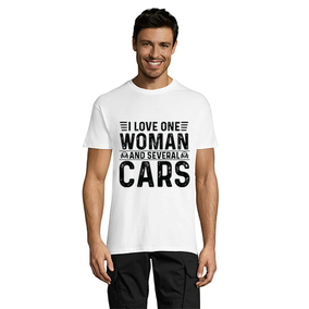 I Love One Woman and Several Cars pánske tričko biele XS