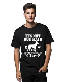 It's not dog hair, It's Boston Terrier glitter pánske tričko biele 2XS
