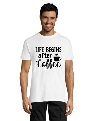 Life begins after Coffee pánske tričko čierne 4XL