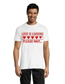 Love is Loading pánske tričko biele L