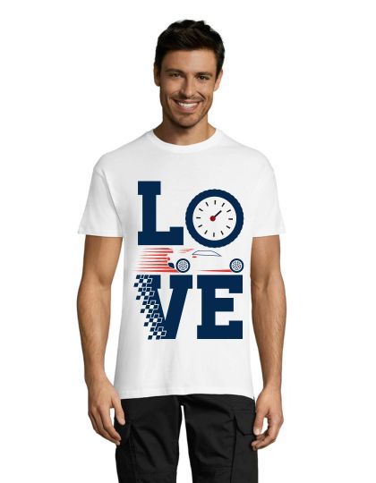 Love racing pánske tričko biele 3XL