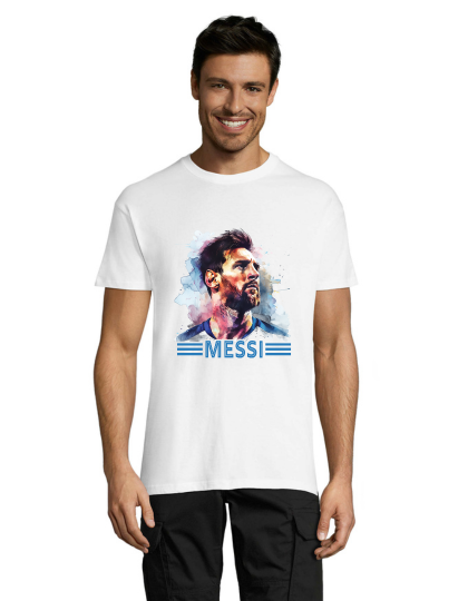 Messi 3 pánske tričko biele 2XL