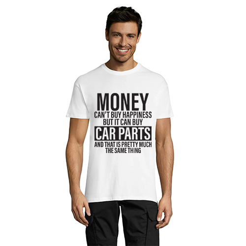 Money Can't Buy Happiness pánske tričko biele 2XL
