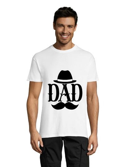 Moustache Dad pánske tričko biele XL