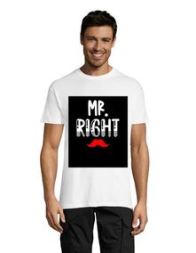 Mr.Right pánske tričko biele S