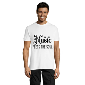 Music Feeds The Soul pánske tričko biele L