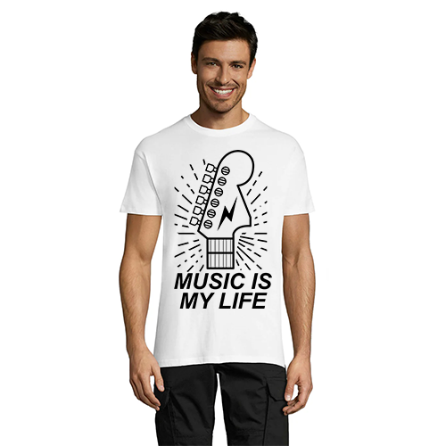 Music is my life pánske tričko čierne XS