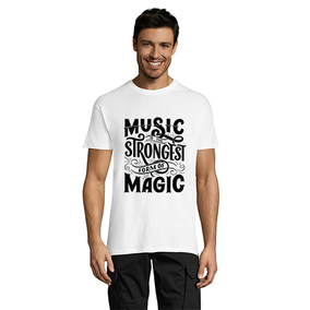 Music is the strongest form of magic pánske tričko biele 3XL