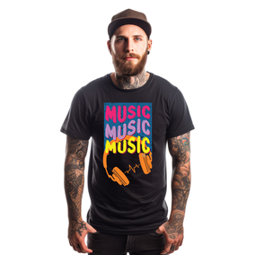 Music Music Music pánske tričko biele 2XL