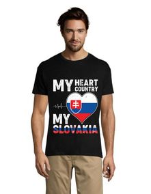 My hearth, my Slovakia pánske tričko biele 2XS