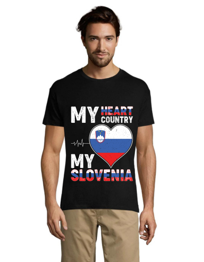 My hearth, my Slovenia pánske tričko čierne 2XL