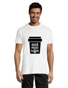 Need more coffee pánske tričko biele M