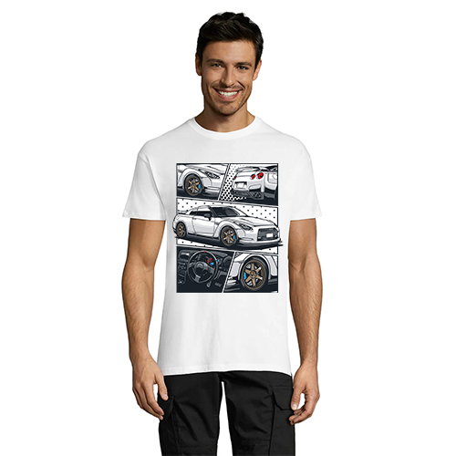 Nissan GTR R35 GODZILLA pánske tričko biele 4XS