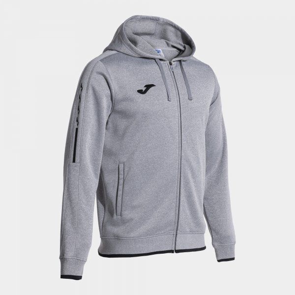 OLIMPIADA ZIP-UP HOODIE MELANGE GREY BLACK 6XS