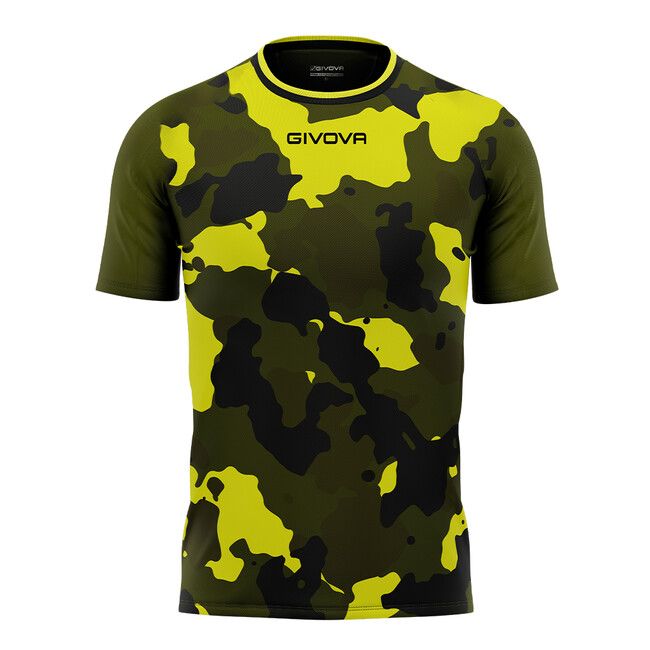 SHIRT ARMY INTERLOCK dres vojenská zelená/fluo žltá XL