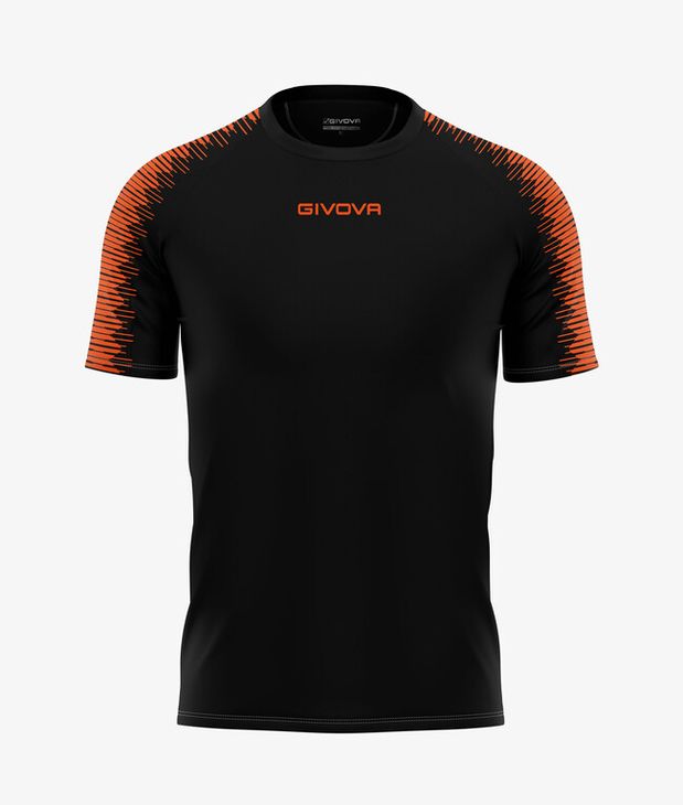 SHIRT CLUB IN MESH NERO/ARANCIO FLUO Tg. XL