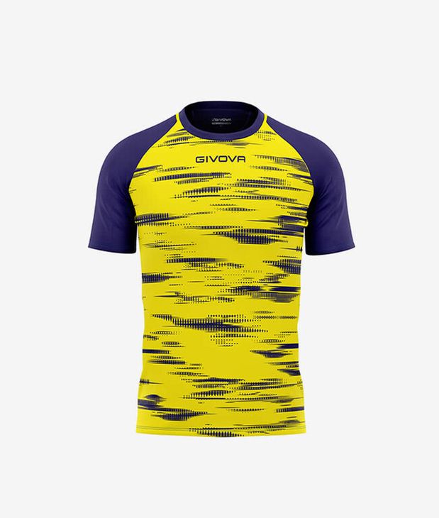 SHIRT PIXEL INTERLOCK BLU/GIALLO Tg. 3XL