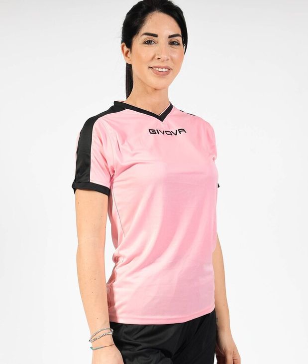 SHIRT REVOLUTION INTERLOCK ROSA/NERO Tg. XS