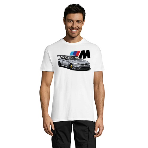 Sport BMW with M3 pánske tričko biele 4XS