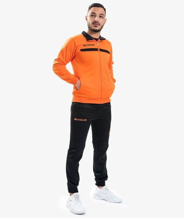 TUTA GIVOVA ONE FULL ZIP POLARFLEECE ARANCIO/NERO Tg. XS