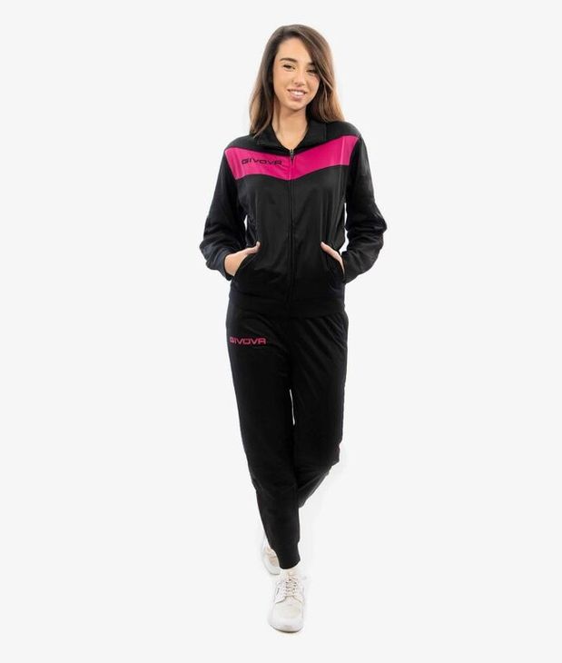 TUTA VISA FLUO TRIACETATO NERO/FUXIA Tg. 3XS