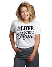 Wo Love you mom pánske tričko biele L