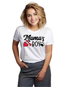 WoMama's boy pánske tričko biele 5XS